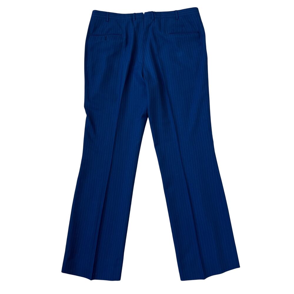Unbranded Men's Blue Pinstripe Dress Pants – Size L